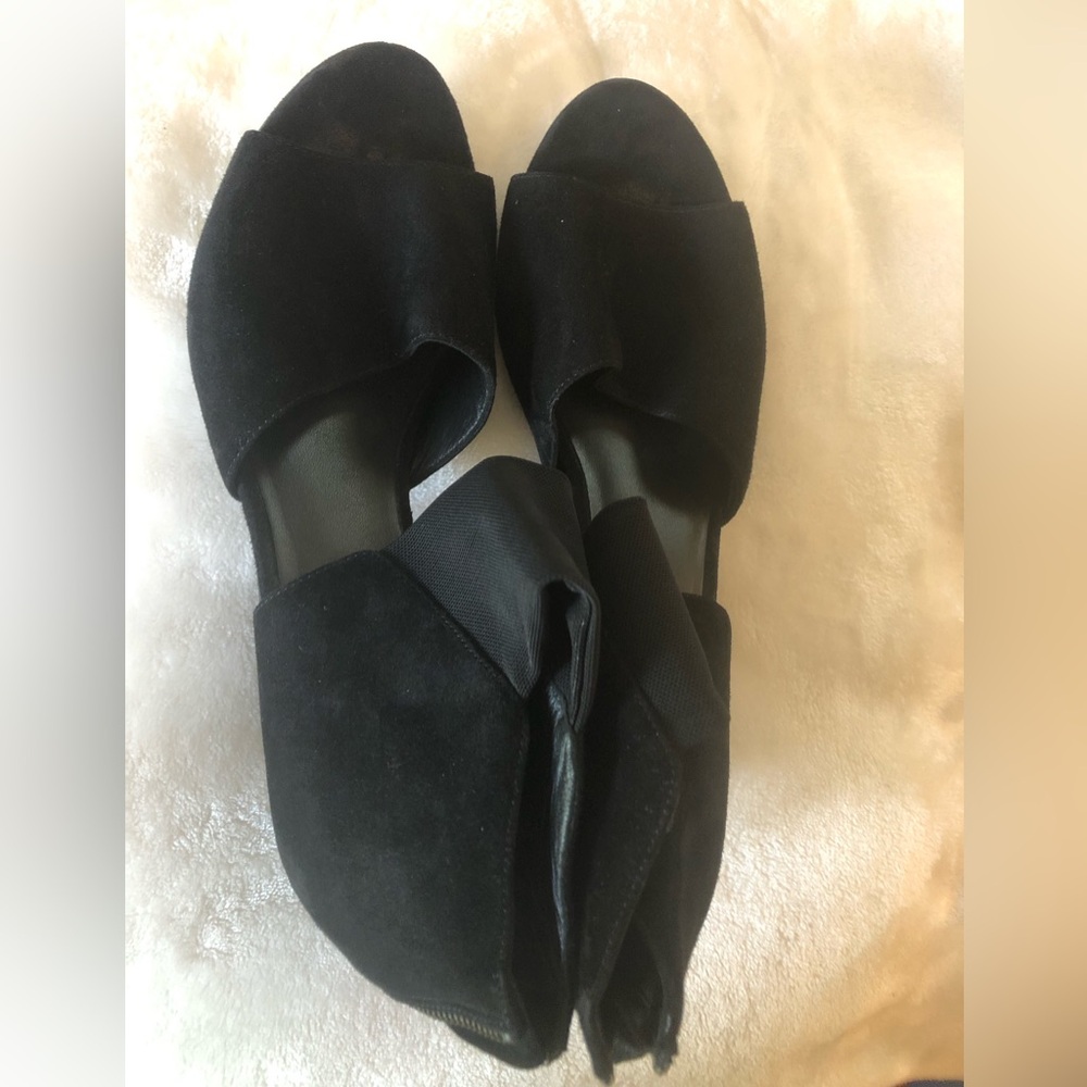 Eileen Fisher  Black Women's Open-Toe Slide Sandals